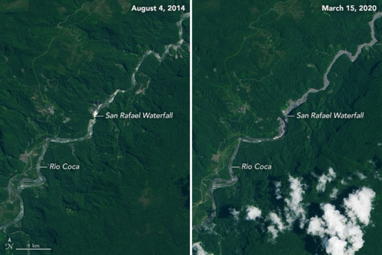 Изчезна 150-метров водопад в Амазония