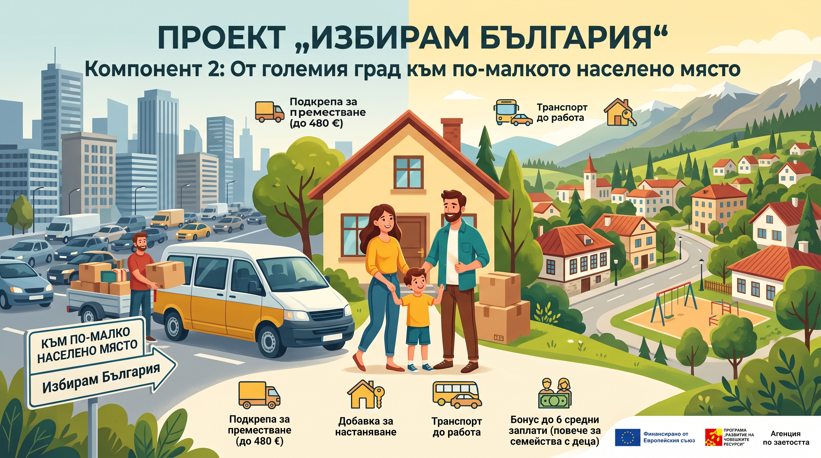 Започва приемът за преместване в малък град